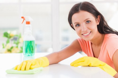 Deep cleaning team addressing a service complaint in a tidy home