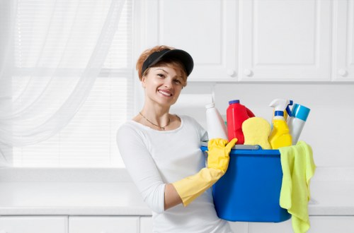 Professional after builders cleaning in Bermondsey removing construction dust from a renovated room