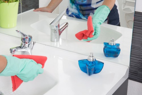 Professional cleaners in Bermondsey cleaning a modern apartment