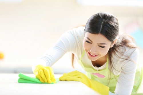 Office cleaning team sanitising shared surfaces in Bermondsey