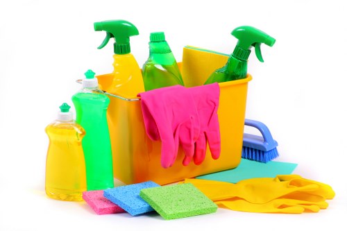 Waste handling and cleaning compliance during a service appointment
